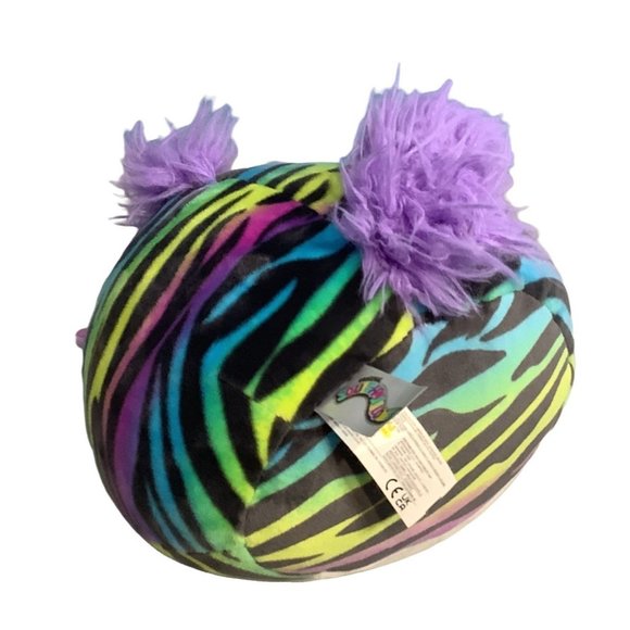 Squishmallow Rainbow Zebra Striped Plush 10" Kelly Toy Stuffed Animal Toy - Picture 5 of 5